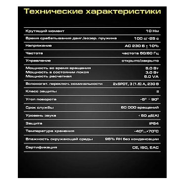 FSE10N230S (OEM) электропривод ON/OFF, реверсивный для противопож. клапанов с 2-я доп.переключател