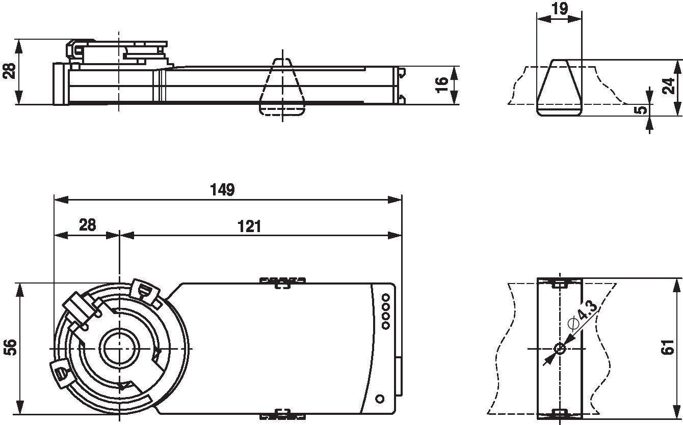 Электропривод Belimo CM24-SR-T-L (2 Н·м)