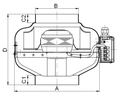 Вентилятор канальный круглый Supervent CL 250 M